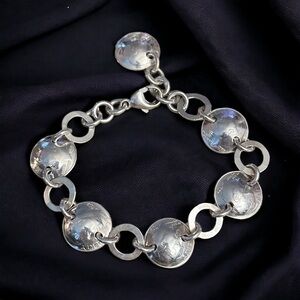 1957 domed dime chain bracelet
